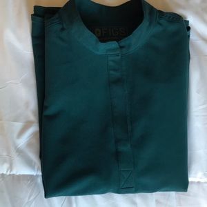 FIGS Small Teal Rafaela Scrub Top